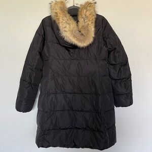Coach 83284 Women's Legacy Long Down Puffer With Fur Jacket Coat